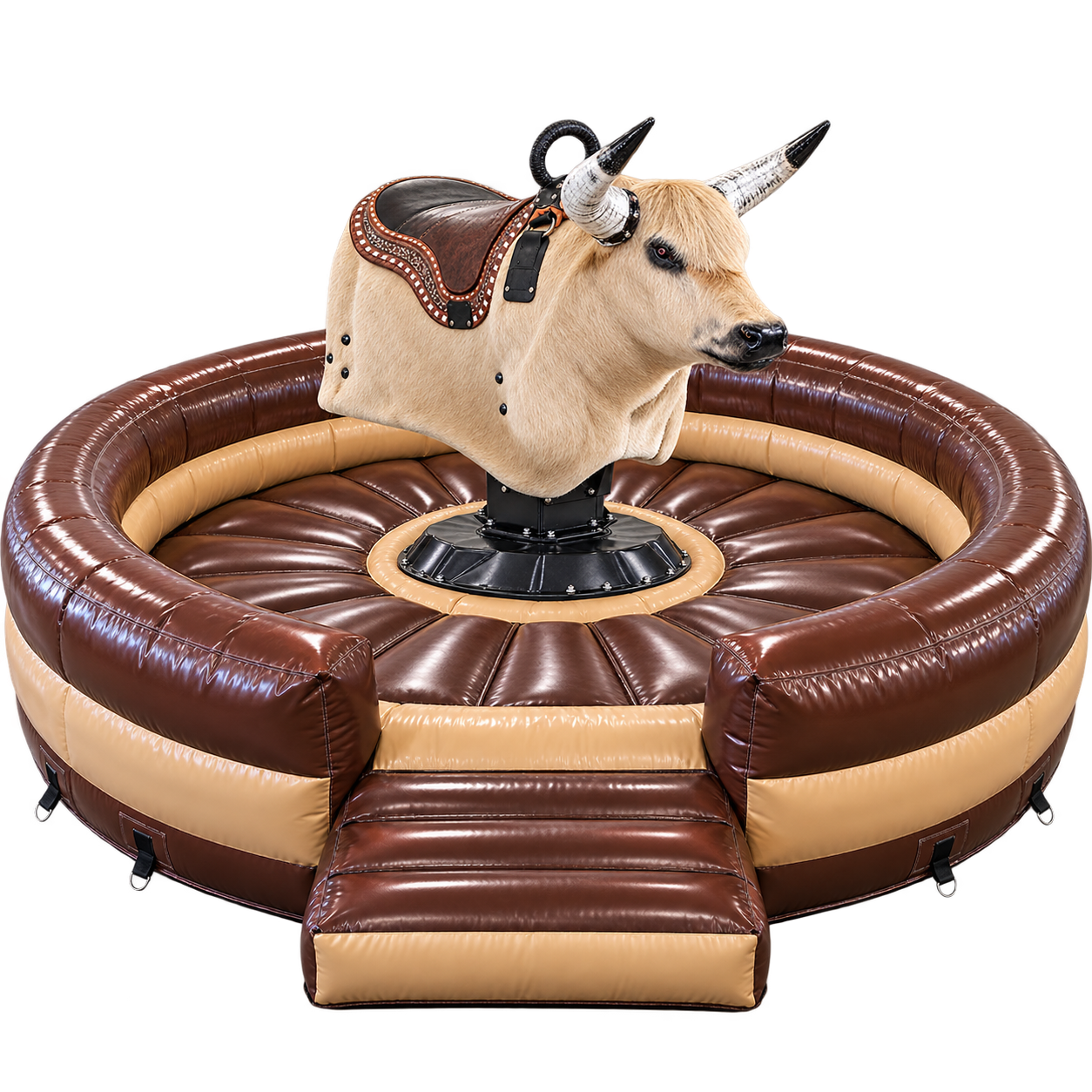 Inflatable mechanical bull safety arena